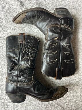 Vintage 70s Hyer Boot Co Western Boots Leather Mens 9.5